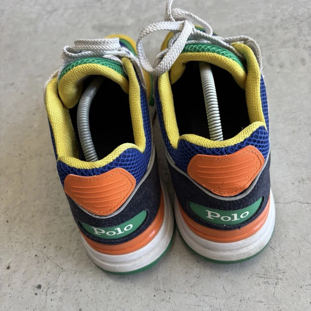 Polo Ralph Lauren Jogger Colorblock Suede/Mesh Sneaker Shoes Men's Size 10.5